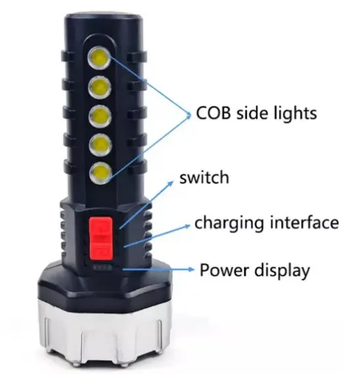 Polizei P-17 17+5 COB LEDLİ IŞILDAK FENER 5
