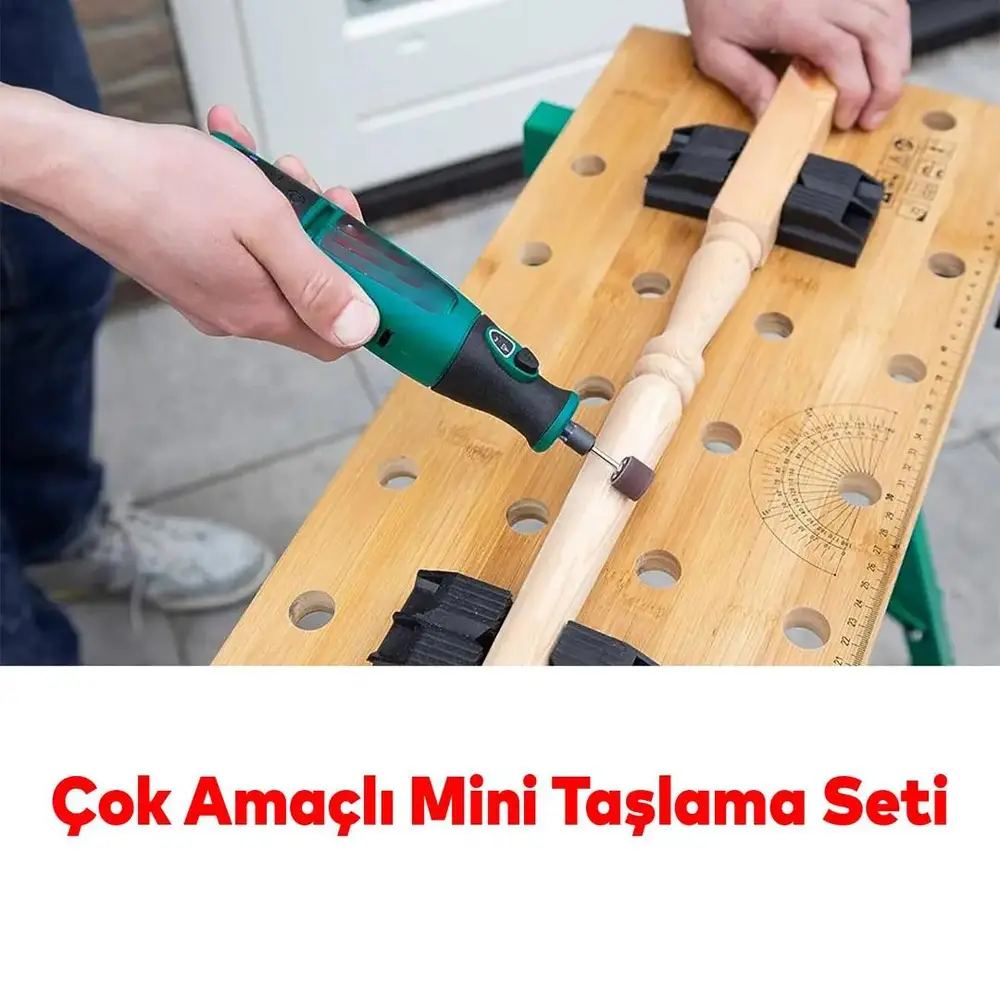 Grür Seti 105 Parça Matkap Dramel Makine Uyumlu Kalıpçı Taşlama Zımparalama Polisaj Fırçalama Seti 2