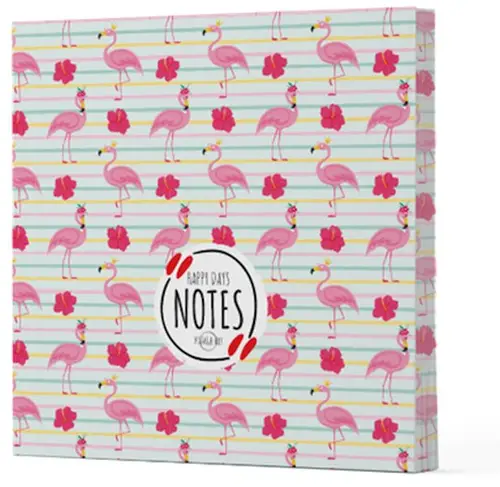 Flamingo 2 - Çizgisiz Yan Boyamalı Defter