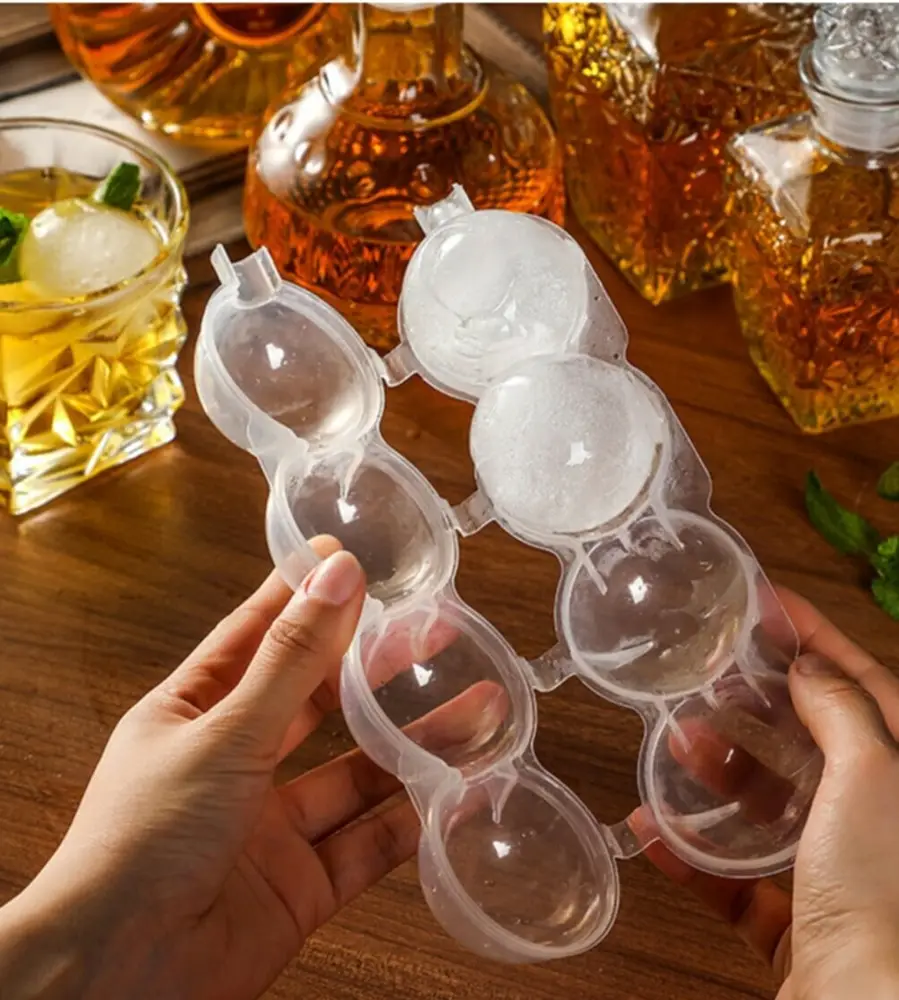 4 Bölmeli Küre Buz Topu Kalıbı - Yuvarlak Buz Topu 2
