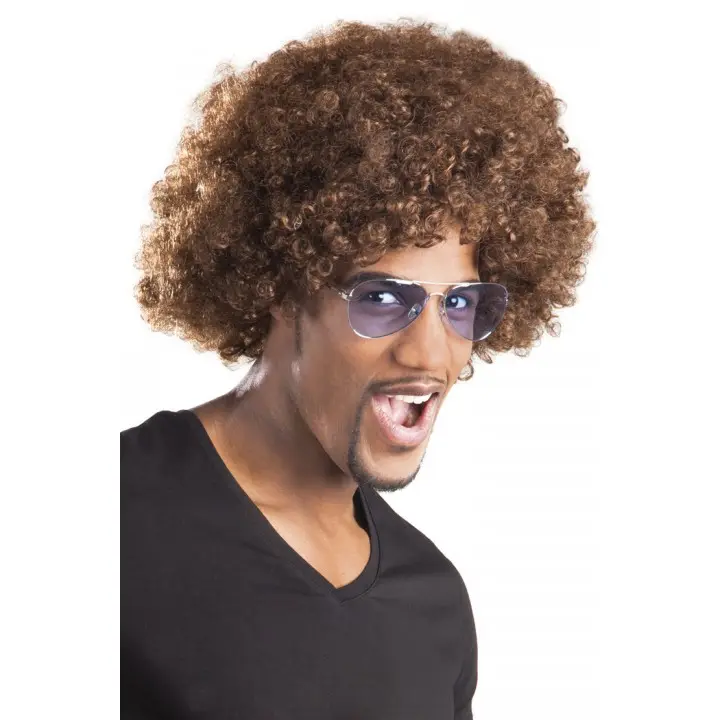 Kahve Renk Kıvırcık Afro Bonus Peruk 2