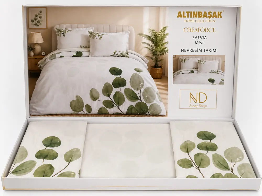 Çift Kişilik Nevresim Takımı Salvia Mist 2