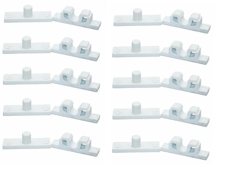 10 Adet Plastik Beyaz Sineklik Çıtçıtı – Dalı ve Pratik Sineklik Sabitleme Aparatı