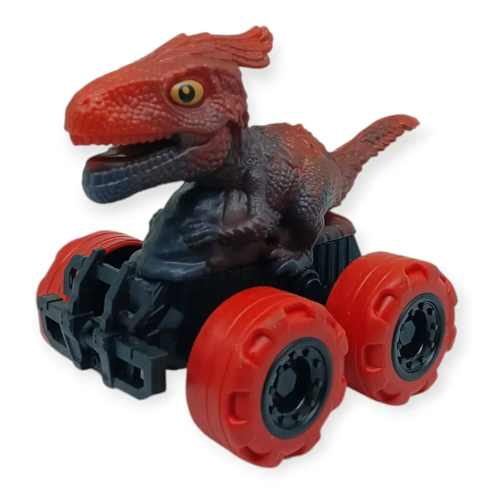 Sürtmeli Dinazor Arabalar cm - H-20 - Kırmızı Parasaurolophus - 1 ADET