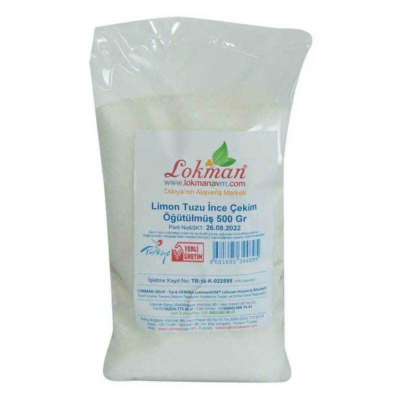 Limon Tuzu İnce Çekim Öğütülmüş 500 Gr Paket 3