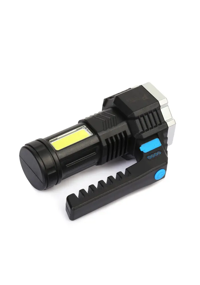 PS-3879 USB Şarj Göstergeli Şarj Edilebilir 7*XPE +COB Led El Feneri 4
