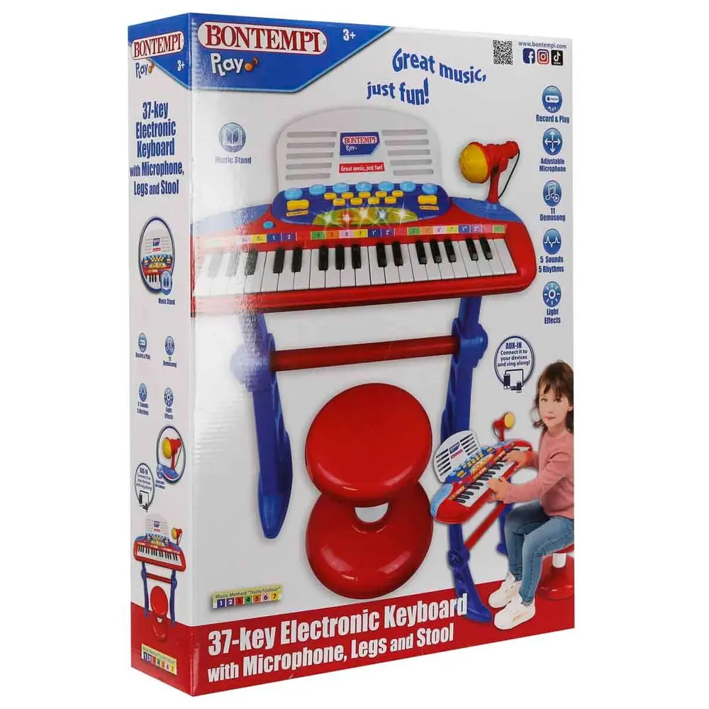 33740 SUN-BNT-MÜZİK SET 37TUŞ AYAKLI ORG MİKROFON TABURE IŞIKLI 3