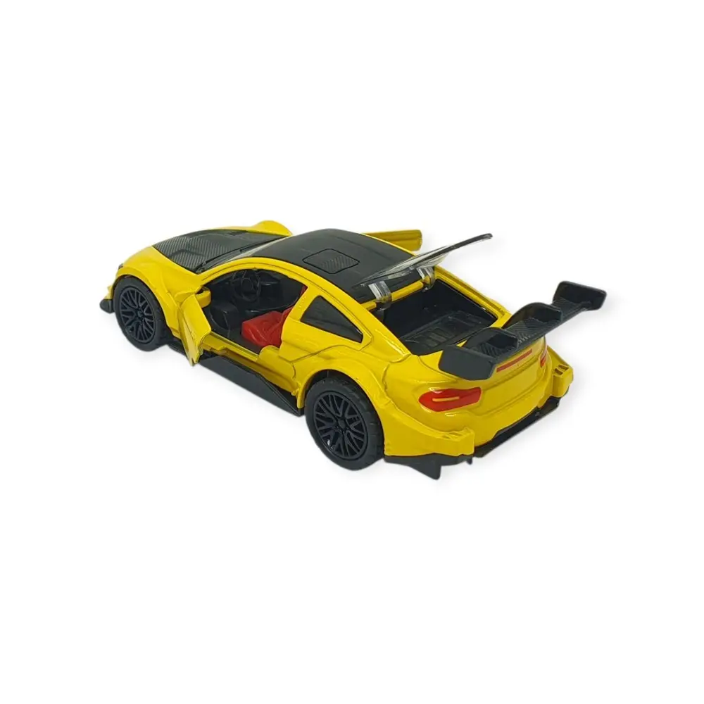 Çek Bırak Metal Arabalar  cm - 3671C - Sarı - 1 ADET 3