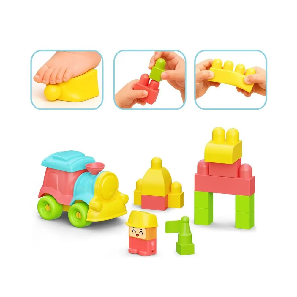 04122 YUMUŞAK BLOKİ BLOKLAR TREN SET 24 PARÇA 2