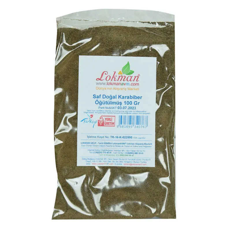 Karabiber Doğal Öğütülmüş Saf 100 Gr Paket 3