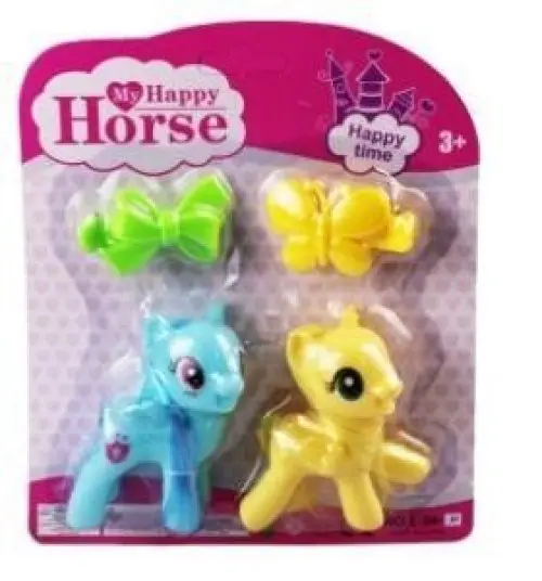 L-34-10 - PONY 2 Lİ FİGÜR SET TOKALI KARTELA Mİ - 1 ADET
