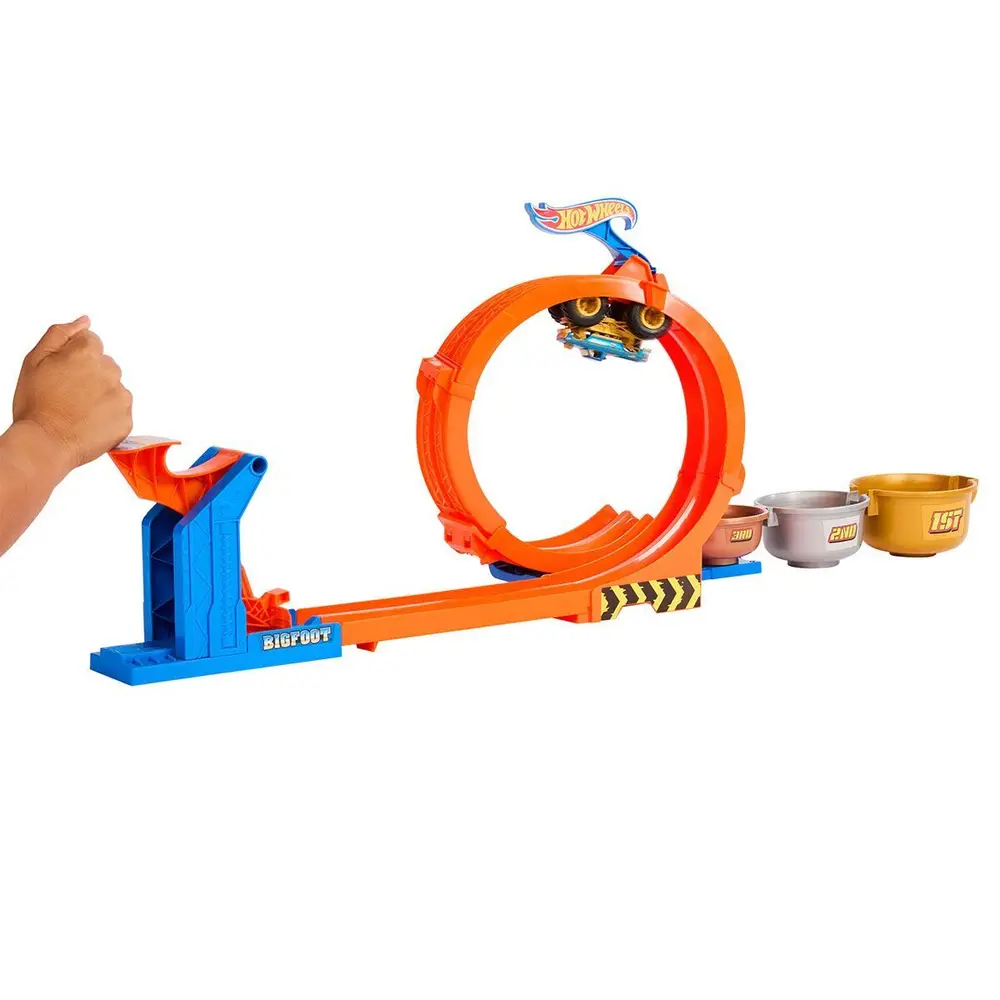 JBX64 Hot Wheels Trucks Döngü ve Takla Bigfoot Oyun Parkuru 6