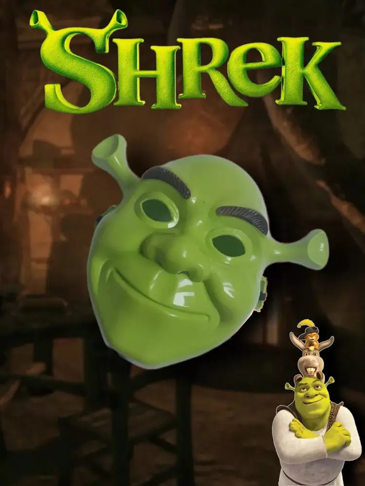 Yeşil Shrek Maskesi 21x25 cm 3