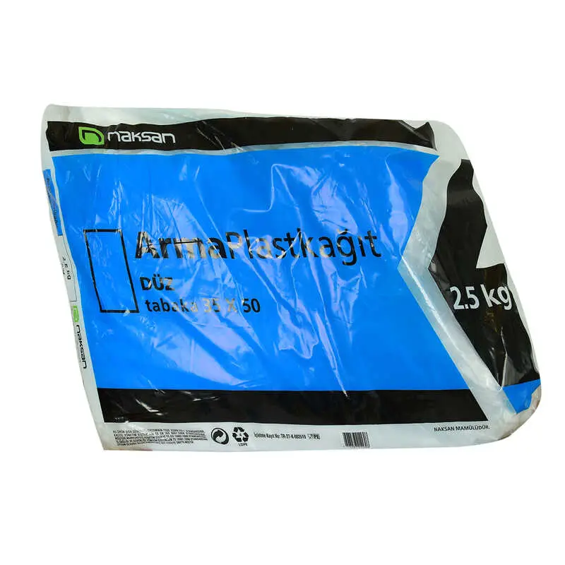 Plast Kağıt Bloklu Plast Naylon Şeffaf Düz Tabaka 35X50 Cm 2500 Gr Paket 3