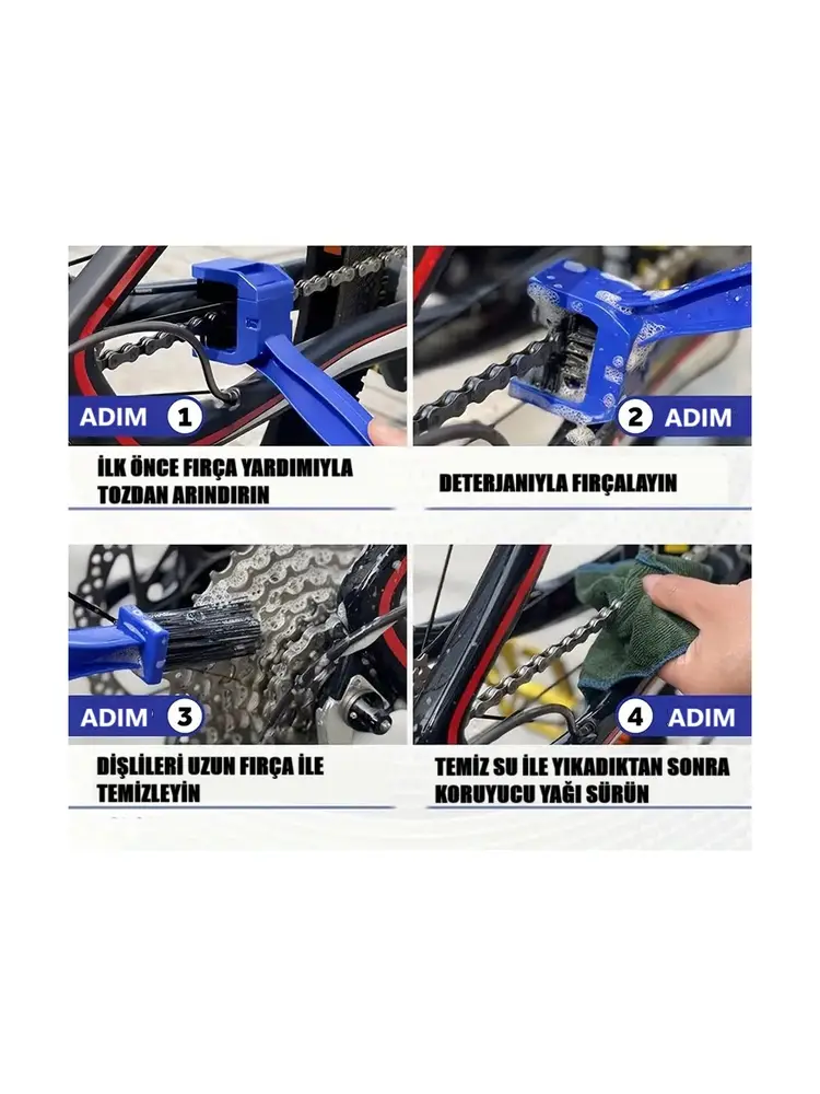 Motorsiklet & Bisiklet Zinciri Temizleme Fırçası Çift Taraflı 5