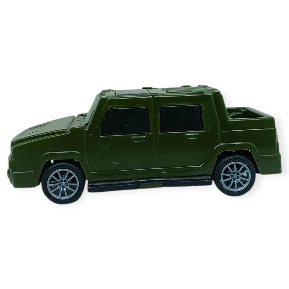 Çek Bırak Arabalar 10 Cm - Yeşil Çift Kabin Pick-Up - 1 ADET 3