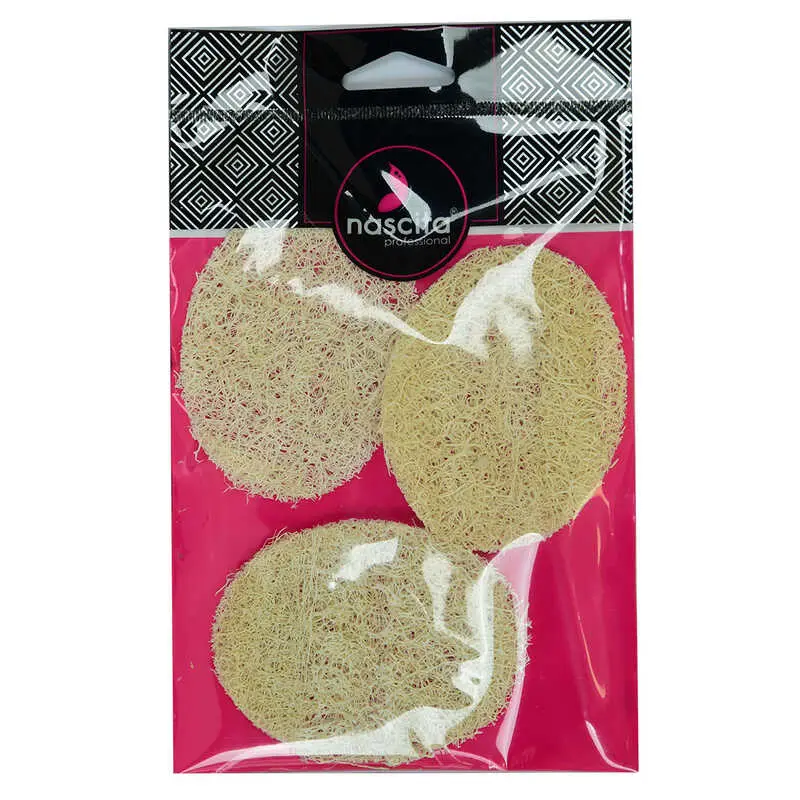 Doğal Kabak Lifli Peeling Oval Yüz Pedi Kese 3 Adet 9x7 Cm 4