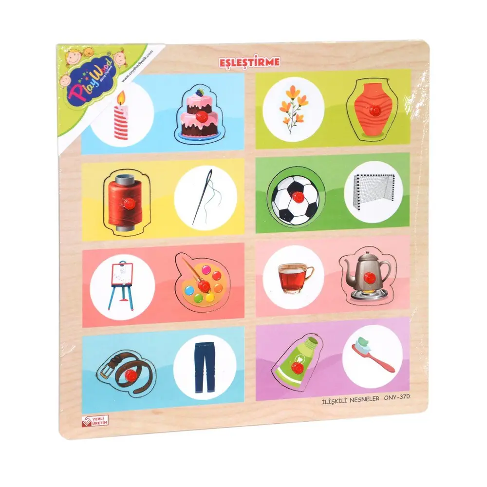ONY-369-370 Ahşap Tutmalı Eşleştirme İlişkili Nesneler -Onyıl 2