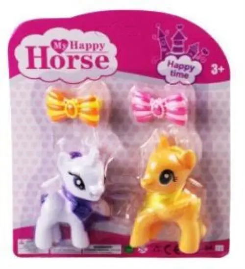 L-34-10 - PONY 2 Lİ FİGÜR SET TOKALI KARTELA - 1 ADET 3