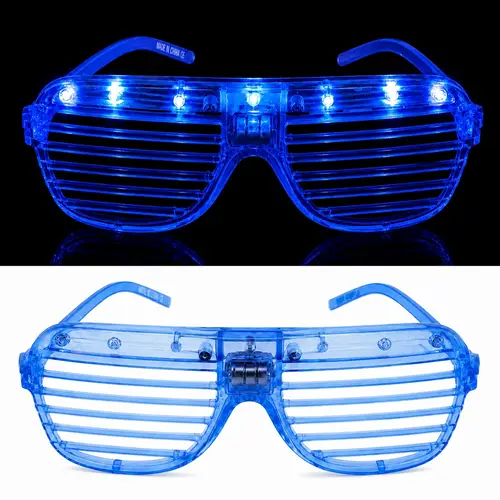 LED Işıklı Panjur Parti Gözlüğü Mi Renk Shutter Gözlük