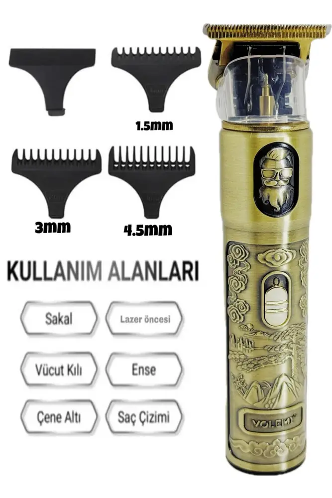 IP-1949 Şarj Göstergeli Sakal Lazer Öncesi Vücut Ense Çizim Kişisel Bakım Aletleri Sıfıra Yakın Tıraş 4
