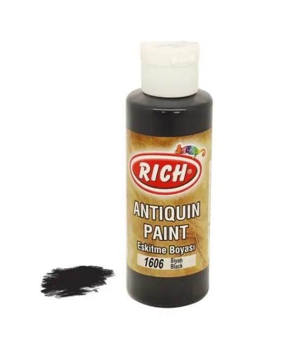 Rich 1606 Siyah 120 ml Eskitme Ahşap Boyası 2