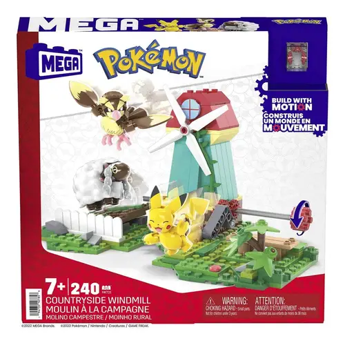 HKT21 MEGA™ Pokémon™ Countryside dmill - Yel Değirmeni Kasabası Seti 240 parça +7 yaş
