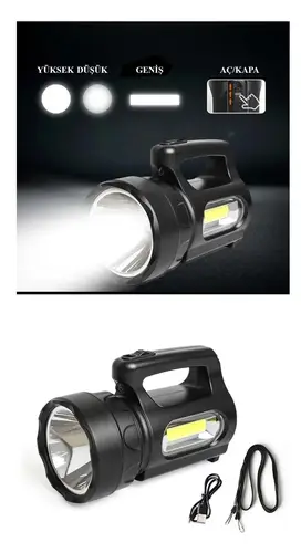 Profesyonel Ultra Güçlü LED El Feneri - Yüksek Performanslı 900 Lümen Aydınlatma