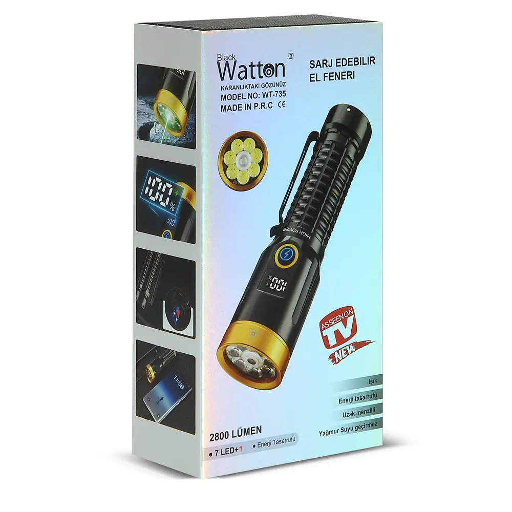 2800 Lümen Özel Seri Yeşil Lazer Özellikli Mıknatıslı Wt-735 5