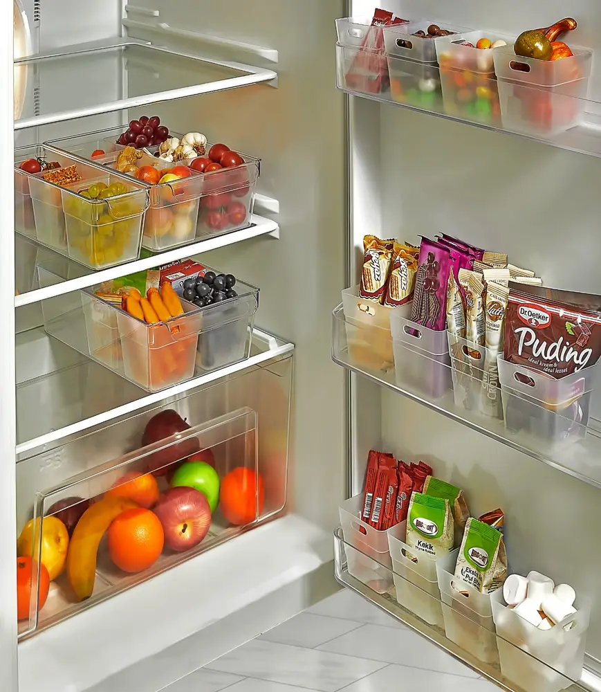 6 lı Buzdolabı İçi Mini Düzenleyici Kutu Organizer - Buzdolabı Kapak Düzenleyici 3