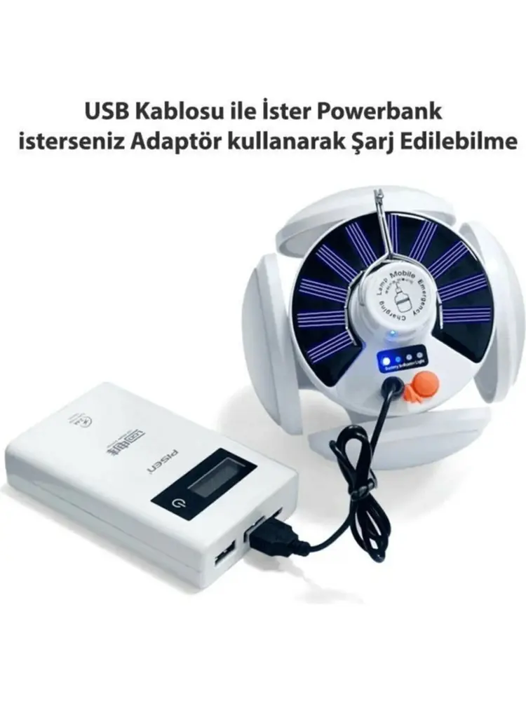 Polizei P-038 Solar Güneş Enerji Ve Usb Sarjli 5 Kanatlı 4