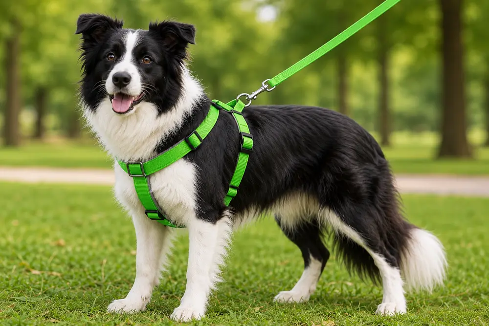 Gezdirme Kayışlı Dokuma Köpek Göğüs Tasma Seti 40*60-110 cm Neon Yeşil 2