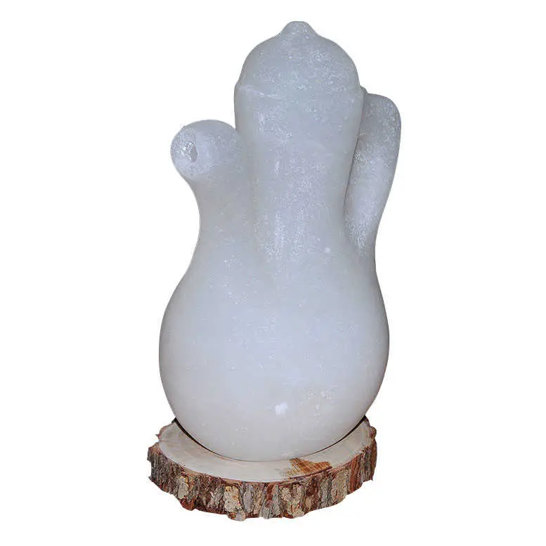 İbrik Şekilli Doğal Kaya Tuzu Lambası Çankırı Kablolu Ampullü Beyaz 5-7 Kg 4