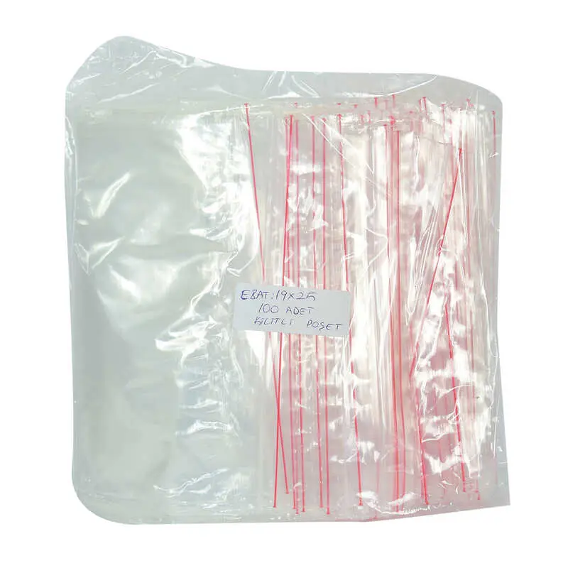 Kilitli Naylon Torba Poşet 19X25 Cm Şeffaf 100 Adet 1 Paket 3