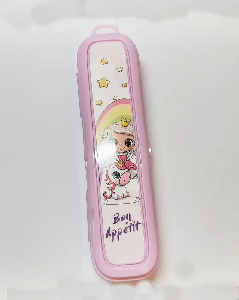 Pembe Multi Renkli Kapaklı Kalemlik Kutusu -Çanta İçi Saklama - Diş Fırçası - Makyaj Fırçası Kutu 2