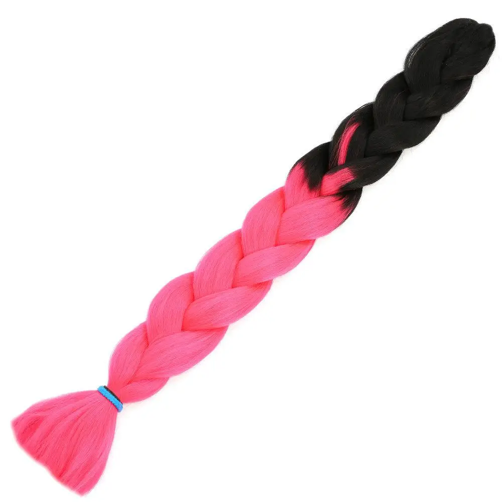 Afrika Örgüsü Ve Rasta İçin Sen Ombreli / Siyah / Neon Pembe