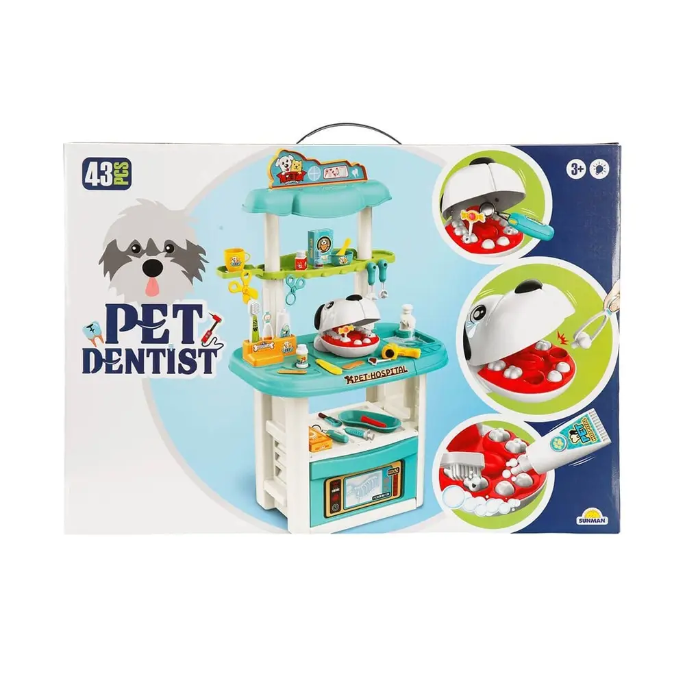 4902 SUN-RST-DOKTOR SET HAYVAN DİŞÇİ SETİ AYAKLI 43PRÇ.BYK.IŞIKLI 4