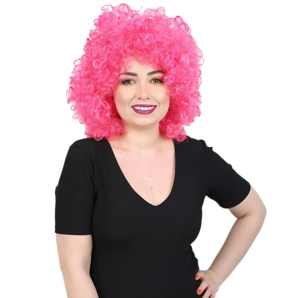 Animasyon Parti Ve Palyaço Peruğu / Neon Pembe 3