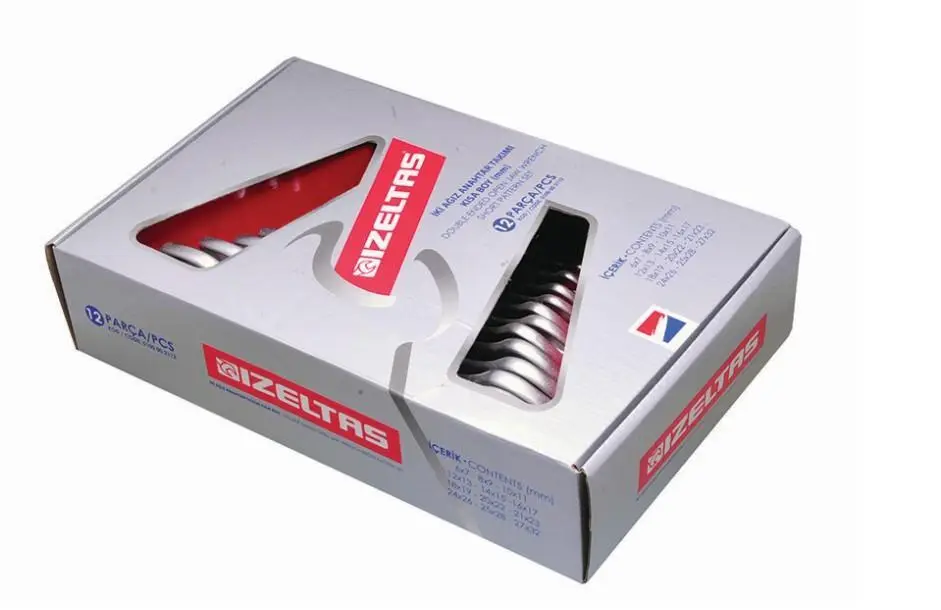 İzeltaş 0100 İki Ağız Anahtar Takımı Kısa Boy 8 Parça 3
