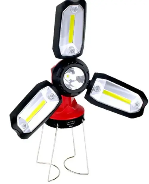Polizei P-8801 ŞARJLI KATLANABİLİR 3XCOB LED+ 3W LED ÇOK FONKSİYONLU KAMP FENERİ 2