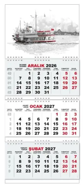 2027 Gemici Duvar Takvimi - Yolcu Gemisi