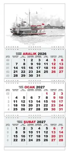2027 Gemici Duvar Takvimi - Yolcu Gemisi