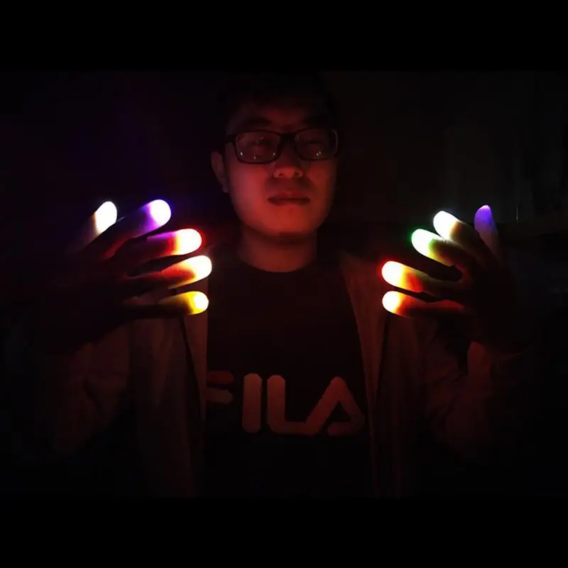 Led Işıklı Renkli Sihirli Parmak Işıklı Parmak Şaka Parmak 1 Adet 5