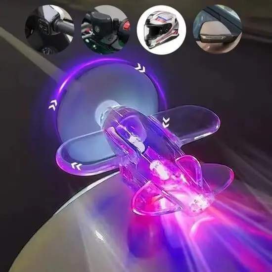 26786 Led Işıklı Motosiklet Süs Uçağı Pilsiz Çalışan Kırmızı-Mi Işık Efektli 2
