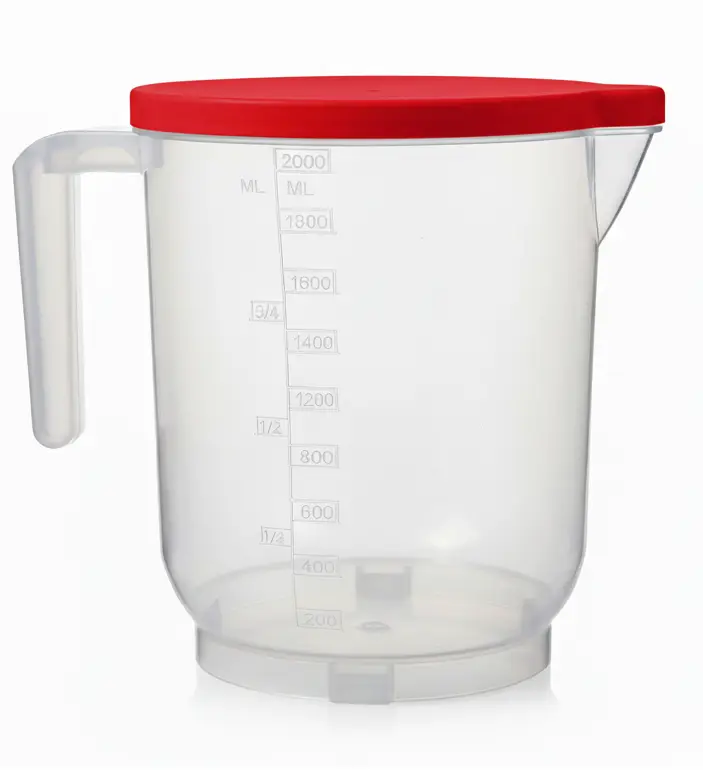 Pratik Mutfak Ölçü Kabı - 2 Litre Dereceli Şeffaf Hazne BPA Free 3