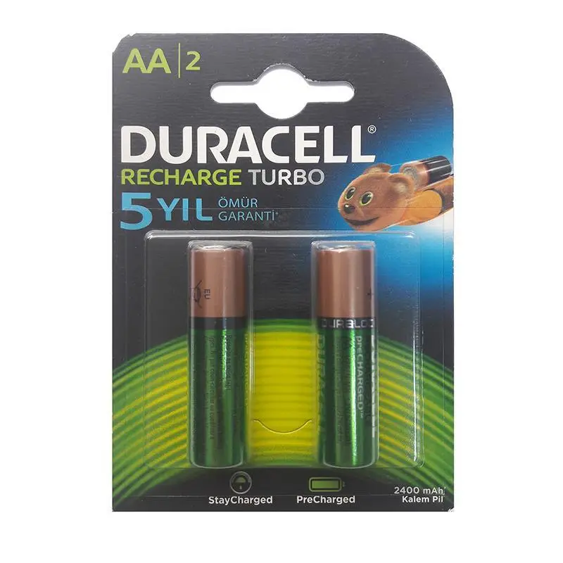 Şarj Edilebilir Kalem Pil 2'Lİ AA 2500 mAh