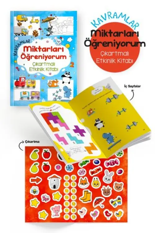 Kramlar – Miktarları Öğreniyorum – Çıkartmalı Etkinlik Kitabı - 3 Yaş +