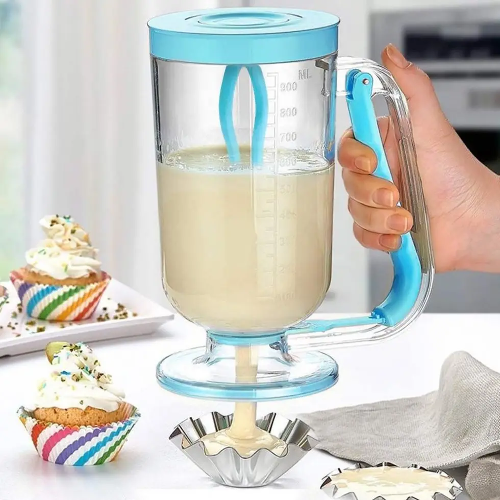 Pancake Machine Mikser Krep Makinesi Hamur Dağıtıcı Mekanizmalı 3