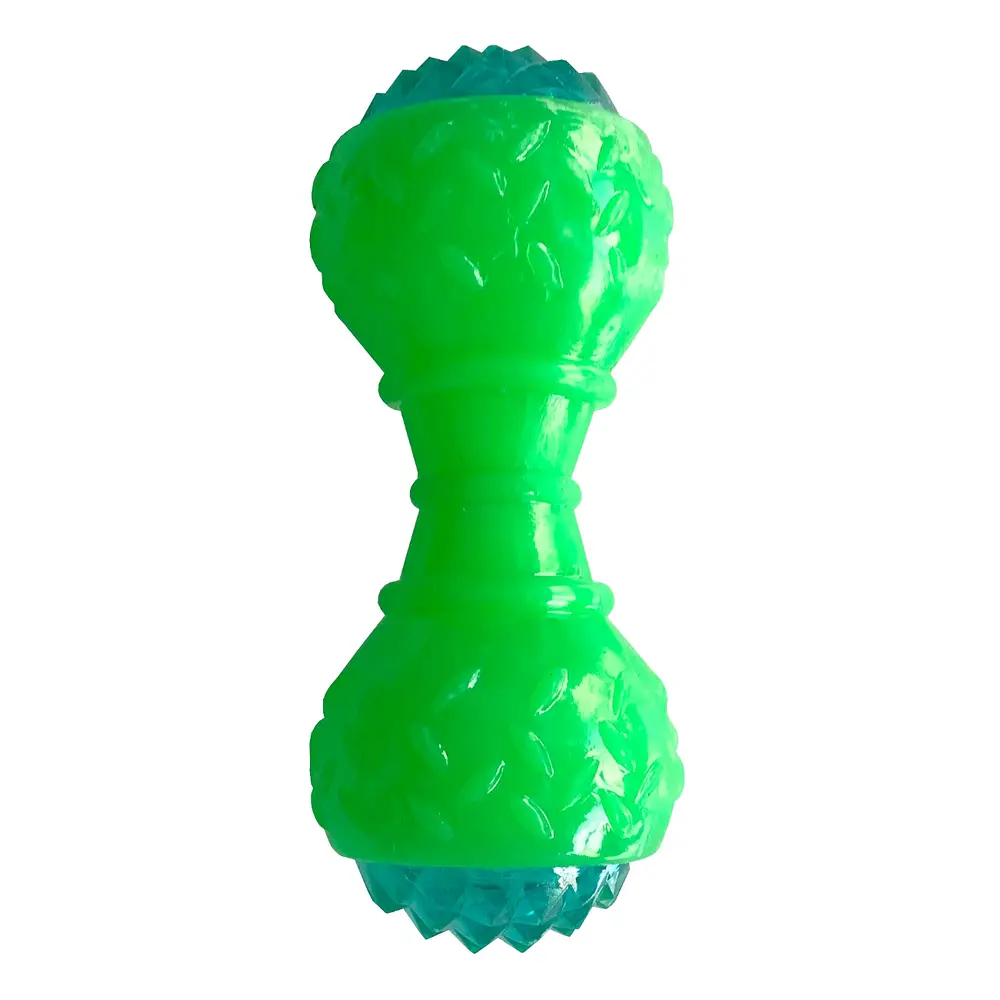 Aktivite Sesli ve Işıklı Köpek Oyuncak Dumbel 5x15 cm Yeşil 3