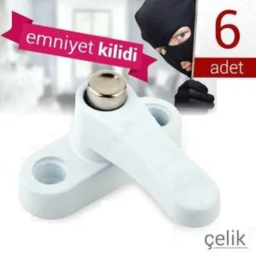 Pvc Kapı Pencere Emniyet Kilidi - Pimapen Kilidi - ÇELİK - 6 Adet 2